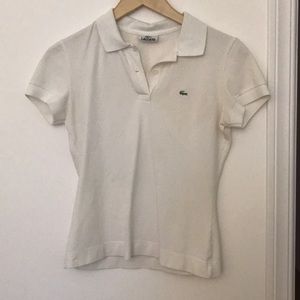 Lacoste 2-button White Polo